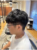 メンズショート/短髪/刈り上げ/シャドウパーマ/パーマスタイル