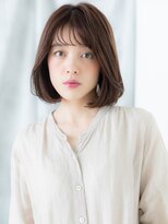 ドクターズ サロン ラブ(Dr's Salon LAB)&nbsp;ツヤ髪シースルーバング暖色系カラー小顔ボブu古河20代30代40代