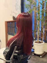 サロングロー(salonGLOW)&nbsp;ロングブリーチ、ボルドー系カラー