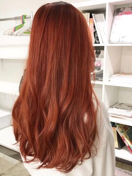 ディーカヘアーセンダイ(Di KA HAIR sendai) オレンジ/ロング/ウェーブ