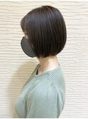 【morio】札幌ボブ　ぱつっと収まる暗髪ボブ