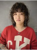 ファッションに合わせたウルフパーマ