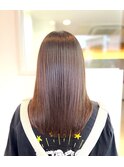 ロングヘア×ひろがりをおさえる×大人可愛い