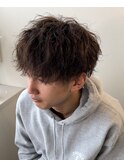 波巻きパーマ/マッシュパーマ/メンズパーマ/ツイストスパイラル