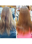 他店パーマ戻し/再び柔らかい質感へ/ 髪質改善縮毛矯正