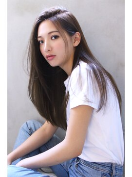 ロゼ 天理(ROSE) 【ROSE】髪質改善＿＿縮毛矯正＿ブルーグレージュ ＿ロング