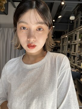 ディーエックス ウエスト(Dxxxx WEST) 切りっぱなし前髪ベージュインナー