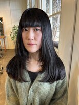 ムード マグ レーベル 南松本(MOOD Mag Label)&nbsp;韓国ヘア似合わせレイヤーカット前髪顔周りカット大人美人