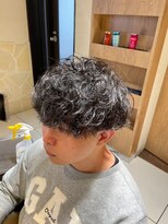 ヘアリゾート エーアイ 原宿(Ai for men) メンズ スペインカール×黒髪ショート パーマ/ツイスパ