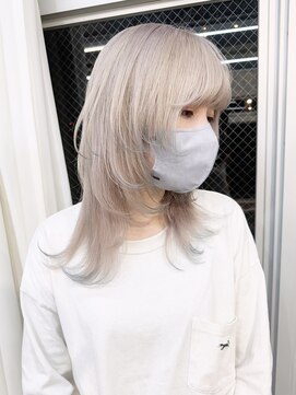 ラニヘアサロン(lani hair salon) ブロンドカラー/ミルクティーカラー/ホワイト/ハイトーン/ウルフ