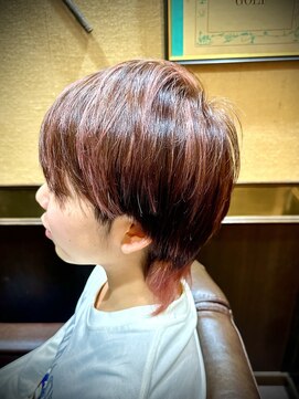 ヒロギンザ 池袋 サンシャイン通り店(HIRO GINZA) ピンクメッシュ マッシュウルフ メンズウルフハイライト 池袋