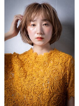 カバーヘアアンドスパ ブリス 浦和(COVER HAIR&SPA bliss) フレンチカジュアルハイライトくせ毛風こなれボブw浦和20代30代