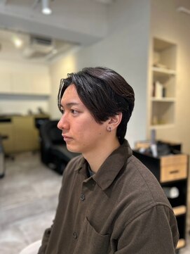 ソイクフ 四条大宮店(SOY-KUFU) アッシュブラックマッシュパーマ韓国スタイルセンターパート