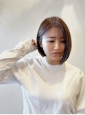 艶カラーとアレンジ自在の大人前下がりボブ