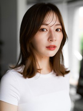 レノラ 本町(LENORA) ☆レイヤーカット毛先ワンカールくせ毛風カール薄めバングデジパ