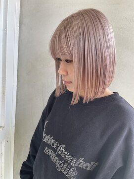 ナイーヴヘア(NAiVE HAIR) 【NAiVE HAIR 北原】ホワイトピンク　BOB