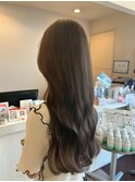 大人の魅力を引き出す◎上品グレージュロング/透明感/艶感