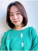 20代30代40代大人ナチュラルショートボブ前髪なし丸みショート