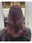 ピンクラベンダー_くびれヘアアプリコットオレンジ