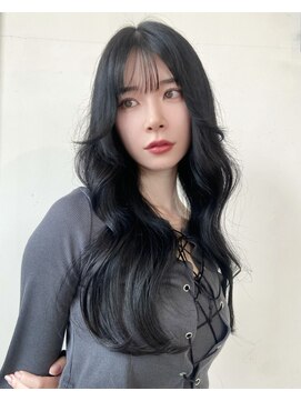 ベル 新宿(Belle) 大人ヘア　顔まわりカット　前髪カット　暗髪カラー　艶カラー