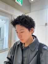 ヘアサロン ガリカ 表参道(hair salon Gallica) 【メンズパーマ】黒髪ショート×朝ラク無造作ニュアンスパーマ