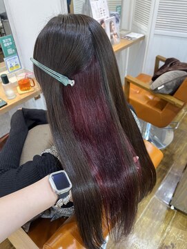 ボルドー/チェリーレッド/インナーカラー