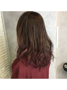 ヘアサロンM 新宿 ディープピンクグラデーション【担当.丸山】