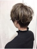 【LANY 横浜】 丸みショート×アッシュグレー