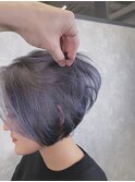 アディクシーカラー×ラベンダー×ボブ
