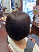 ヘアメイク ポコ ア ポコ(Hair make poco apoco)&nbsp;切りっぱなしボブ［髪質改善］［生駒市美容室］［40代50代60代］