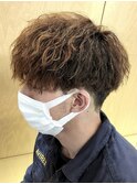 ツイストスパイラルパーママッシュメンズパーマ波巻きパーマ
