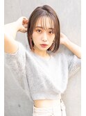 #切りっぱなしボブ美髪ピンクブラウンベリーショート