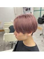 ヘアースタジオ ゼン(hair studio Zen) 10代20代30代センターパート/ピンクベージュ