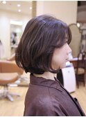 ◆ボブ/ミニボブ/銀座/癖毛/ふるふわ/ニュアンスカール/ベージュ