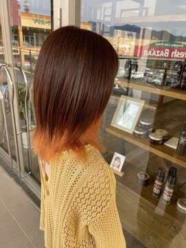 ノート ヘアーサロン(NOTE HAIR SALON) オレンジフェイスフレーミング+インナーカラー