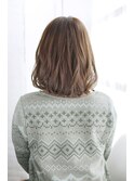 レイヤーカットウェットヘアデザインカラーオリーブベージュ/125