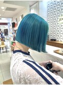 ハイトーンボブ/ミニボブ/切りっぱなしボブ/ブルーボブ