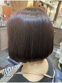 ボブスタイルピンク系カラー