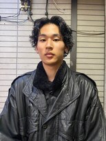 アース 高円寺店(HAIR & MAKE EARTH)&nbsp;センターパートのウェーブパーマ！｛@02st96｝