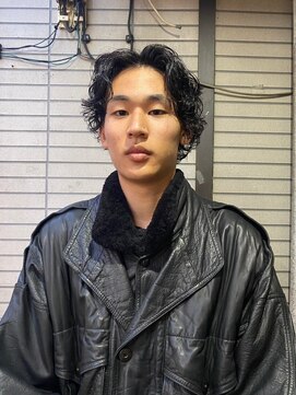 アース 高円寺店(HAIR & MAKE EARTH) センターパートのウェーブパーマ！｛@02st96｝