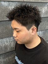 ヒュイル バイ ニアウ(Hwyl by Niau) メンズカットパーマショートスパイキーショートカットストレート