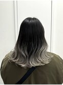 ホワイトグレージュ × グラデーション
