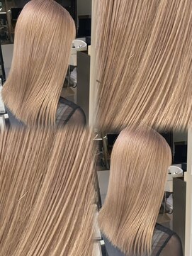 ベレーザ 渋谷(BELEZA) 17185抜きっぱなしブロンドボブレイヤーカットホワイトブロンド