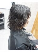 メンズカット/メンズパーマ/ミディアムウルフ/無造作パーマ