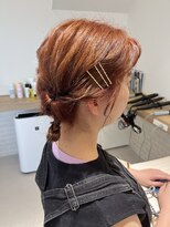 アソビ ヘア ラボ(Asobi hair lab) 【ダブルカラーでつくる艶オレンジブラウン】
