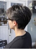 ニュアンスパーマ/センターパート/ジェントルショート