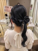 ヘアセットサロンコト(Hair Set Salon KOTO) サイドポニーヘアアレンジ