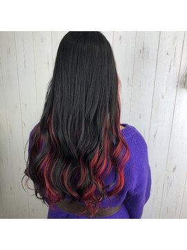 ヘアーメイク Y-21 久地店(HAIR MAKE Y-21) #インナーレッド