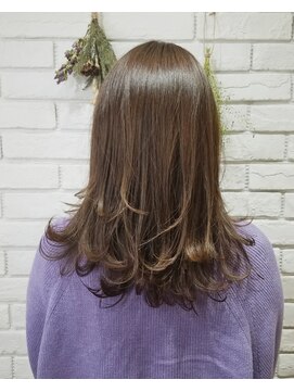 カタチ バイ アンジュ(katachi by Ange) 【katachi by Ange】カーキグレージュΧ裾カラー