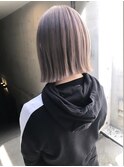クリーミーピンクハイライトカラーバレイヤージュ外国人風
